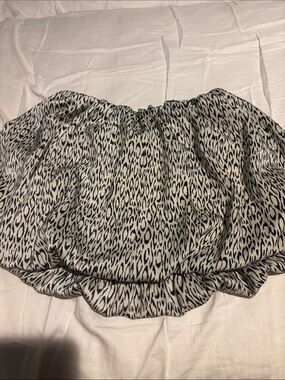 Animal Print Circle Skirt in Black and Cream skort s